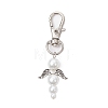 Angel Glass Pearl Pendant Decoration HJEW-JM02761-04-2