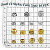 150Pcs 15 Styles Alloy European Beads FIND-PH0060-41-2