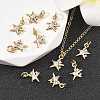 SHEGRACE Brass Micro Pave Clear Cubic Zirconia Charms XGRQ2O969-419G-5
