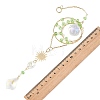 Wire Wrapped Glass Beads Suncatcher HJEW-JM05003-01-3