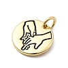 Brass Enamel Pendants KK-P338-28G-02-2