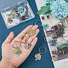 14Pcs 7 Style Chip Gemstone Keychain KEYC-FH0001-17-3