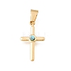 Easter 304 Stainless Steel Synthetic Turquoise Pendants STAS-E531-23G-B-1