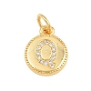 Brass Micro Pave Clear Cubic Zirconia Charms CU-CBA56CE-12G-Q-1