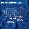 Diamond Shape Transparent Acrylic Earring Display Stands EDIS-WH0031-09B-5