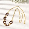 Brass Enamel Pendant Necklaces NJEW-B157-07G-03-1