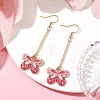 Alloy Enamel Butterfly Dangle Earrings EJEW-JE05604-02-2