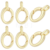 8Pcs Brass Spring Gate Rings KK-BBC0028-43G-1