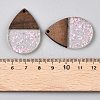 Epoxy Resin & Walnut Wood Pendants RESI-T057-11A-4