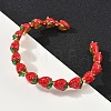Brass Enamel Cuff Bracelets BJEW-L703-02B-G-3