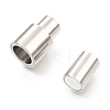 304 Stainless Steel Magnetic Clasps with Glue-in Ends STAS-C020-03P-2