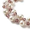 Round Shell Pearl Beaded Bracelet for Teen Girl Women BJEW-TA00024-01-2