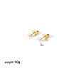 Elegant Titanium Steel Imitation Pearl Stud Earrings NB5919-1-1