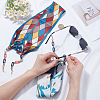 2Pcs 2 Colors Polyester & Acrylic Eyeglasses Chains AJEW-SP0006-02A-3