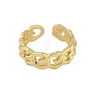 Hollow Rack Plating Brass Open Cuff Rings RJEW-D080-02G-2