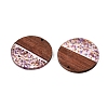 Epoxy Resin & Walnut Wood Pendants RESI-T057-10C-2