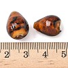 Handmade Gold Sand Lampwork Beads Strands LAMP-Q045-08A-03-4