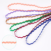  6 Cards 6 Styles Colorful Wave-edge Webbing Polyester Ribbons OCOR-NB0001-80-4