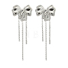 Non-Tarnish 304 Stainless Steel Chain Tassel Stud Earrings EJEW-G400-06P-1