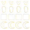 CHGCRAFT 16Pcs 4 Styles Brass Linking Rings KK-CA0001-57G-1