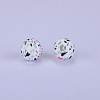 Printed Round Silicone Focal Beads SI-JX0056A-18-1