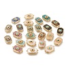 Natural & Synthetic Mixed Stone & Shell Links Connectors KK-P184-02-1