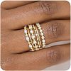 Horse Eye/Square/Flat Round Zinc Alloy Crystal Rhinestone Finger Rings Sets FS-WG67419-03-1