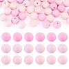 45Pcs 3 Colors Round Silicone Focal Beads SIL-TAD0001-01E-1