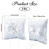 Square Polyester with Tribute Silk Wedding Finger Ring Display Pillow DIY-GF0014-14-2