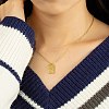 Fashionable Stainless Steel Irregular Textured Rectangle Pendant Necklaces for Women EN2201-1-3