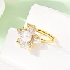 Adjustable Brass Micro Pave Cubic Zirconia Enamel Finger Rings CU-CBABA66-01A-G-3