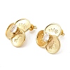 Brass Clear Cubic Zirconia Stud Earrings for Women EJEW-A162-03G-4