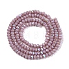 Electroplate Opaque Solid Color Glass Beads Strands EGLA-A044-P1mm-L13-3