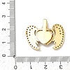 Brass Micro Pave Clear Cubic Zirconia Locket Pendants KK-A293-26A-G-3