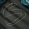 2mm Rack Plating Brass Curb Chain Necklaces for Women Men MAK-L044-24G-3