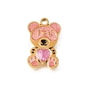 304 Stainless Steel Enamel Pendants STAS-E531-01G-1