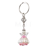 Acrylic Imitation Pearl Keychain KEYC-MZ00030-01-2