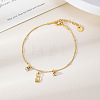 304 Stainless Steel Cutout Charm Bracelets WGEC7EF-01-1