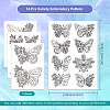 4 Sheets 11.6x8.2 Inch Stick and Stitch Embroidery Patterns DIY-WH0455-072-2