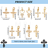   10Pcs 5 Styles Real 18K Gold Plated Brass Micro Pave Cubic Zirconia Pendants KK-PH0006-48-2