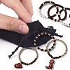 2Bags 2 Colors Boot Western Cowgirl Style Polymer Clay Heishi & CCB Plastic & Natural Rose Quartz Beaded Bracelets BJEW-PA0001-08-3