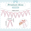 Polyester Bowknot Hanging Banner OFST-WH0004-121B-2