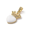 Brass Cubic Zirconia Pendants ZIRC-H122-01G-3