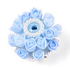 Acrylic with Resin Iron Rhinestone ABS Imitation Pearl Beads OACR-T031-04B-3