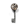 Retro Key Alloy Brooches for Backpack Clothes JEWB-V004-01A-2