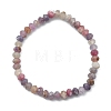 Natural Plum Blossom Tourmaline Beaded Stretch Bracelets for Women BJEW-JB13921-2