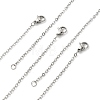 10Pcs 304 Stainless Steel Cable Chain Necklaces Set for Men Women MAK-YW0002-01P-2