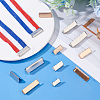 120Pcs 10 Styles Iron Ribbon Crimp Ends IFIN-PH0002-35-4