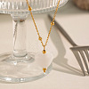 Summer White Resin Love Heart Pendant 304 Stainless Steel Satellite Chain Necklaces for Women PD0685-2-3