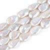 Baroque Natural Nucleated Pearl Keshi Pearl Beads Strands PEAR-S020-Z07-2